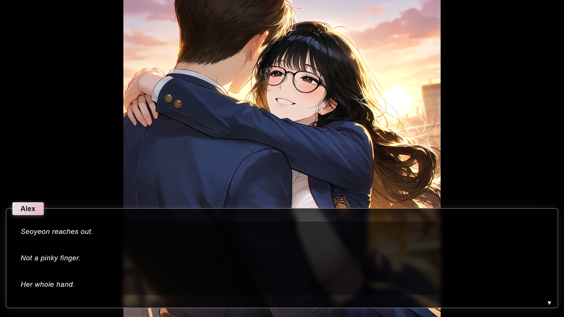 Cupid CG scene focused on Seoyeon in a school romance route